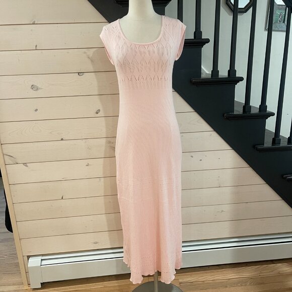 048 Free People Robin Seamless Midi Dress Petal Pink NWOT Size M/L - Picture 9 of 10